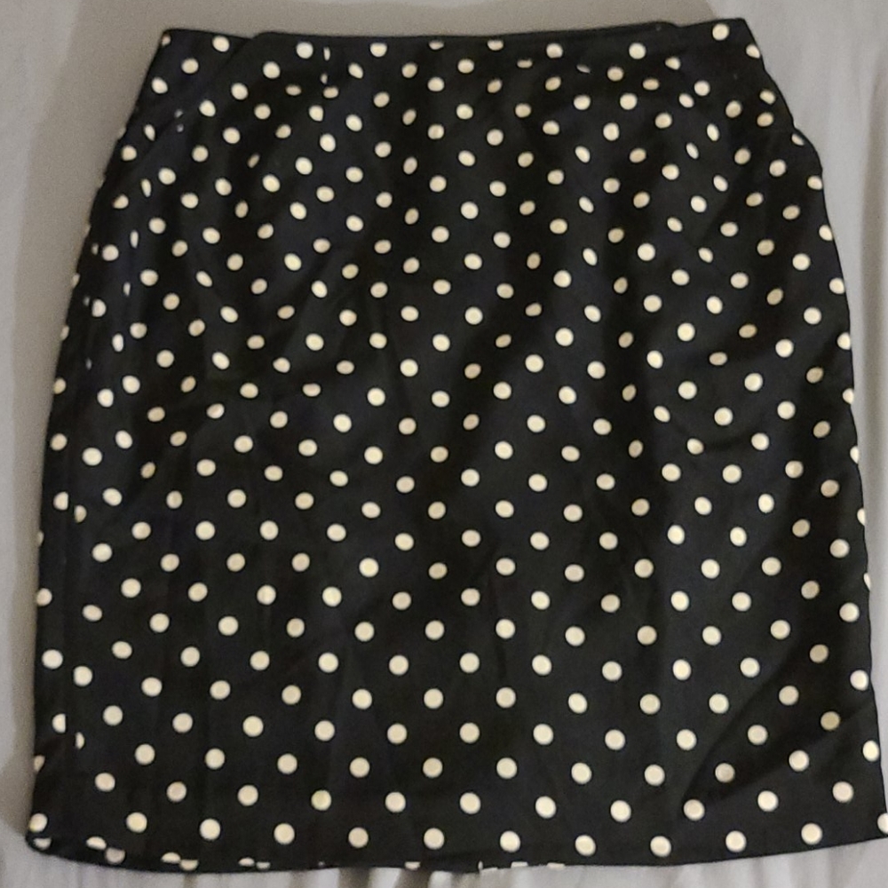 Polka Dot Pencil Skirt w/pockets